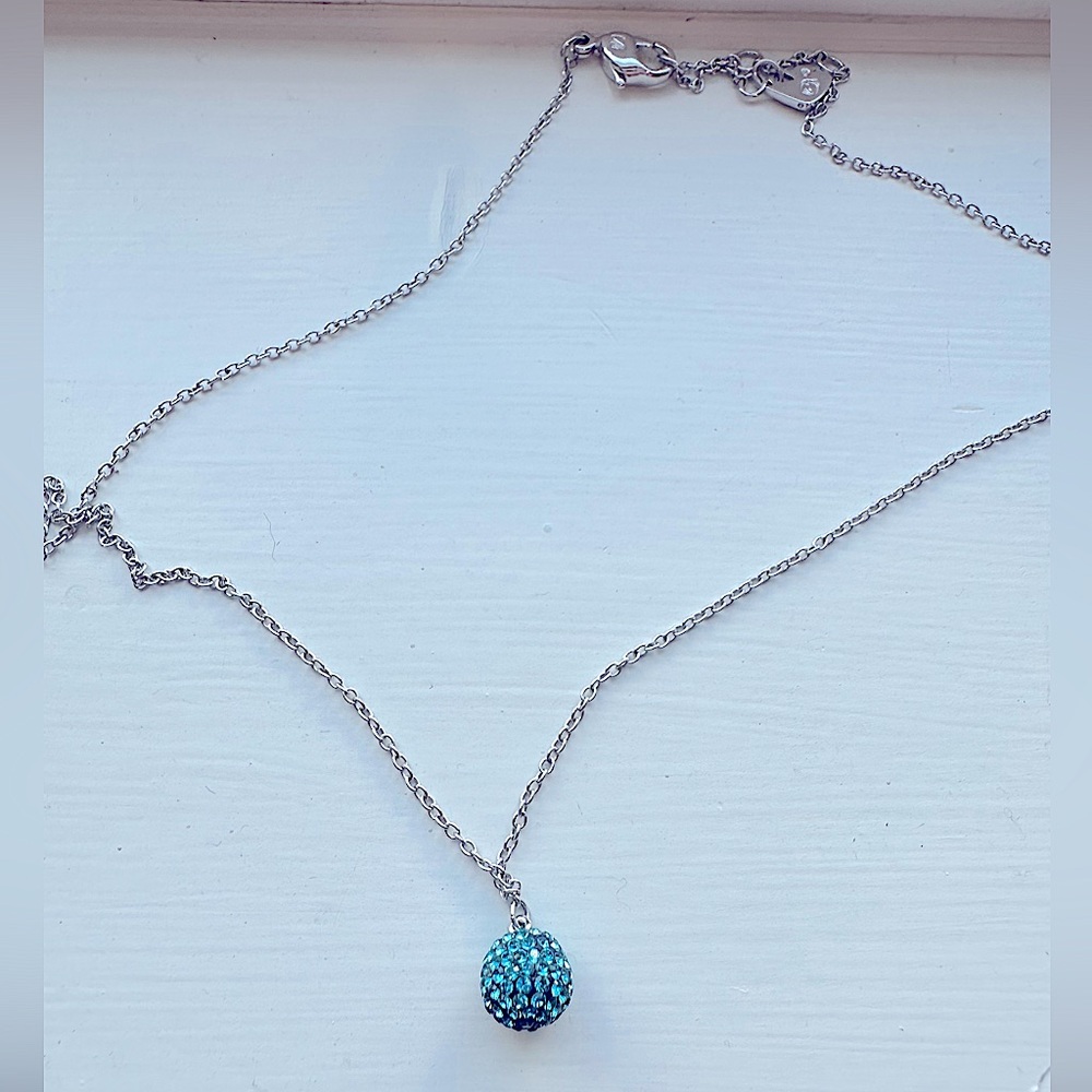 Turquoise ball necklace from Swarovski
